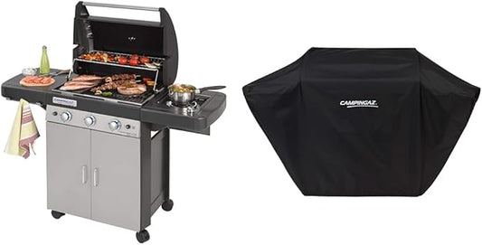 Campingaz 3 Series Classic LS Plus – Barbacoa de Gas 3 Quemadores de Acero Inoxidable con Quemador Lateral