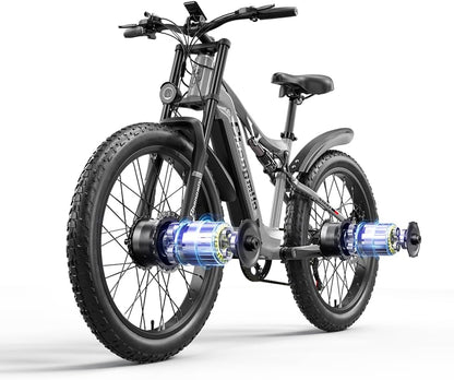 Shengmilo S600 – Bicicleta Eléctrica de Doble Motor 48V 17.5Ah