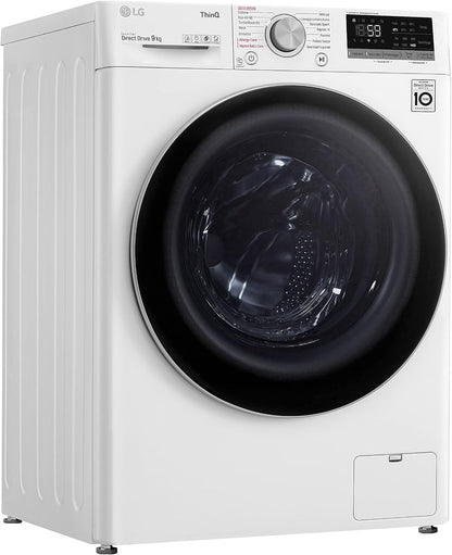 LG F4WV509S1E 9 kg AI DD™ – Lavadora Inteligente Inverter con Vapor Higienizante, WiFi y TurboWash
