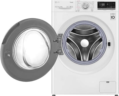 LG F4WV509S1E 9 kg AI DD™ – Lavadora Inteligente Inverter con Vapor Higienizante, WiFi y TurboWash
