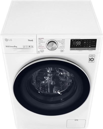 LG F4WV509S1E 9 kg AI DD™ – Lavadora Inteligente Inverter con Vapor Higienizante, WiFi y TurboWash